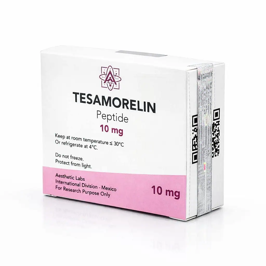 Tesamorelina 10 mg Aesthetic Labs péptido grado investigación México