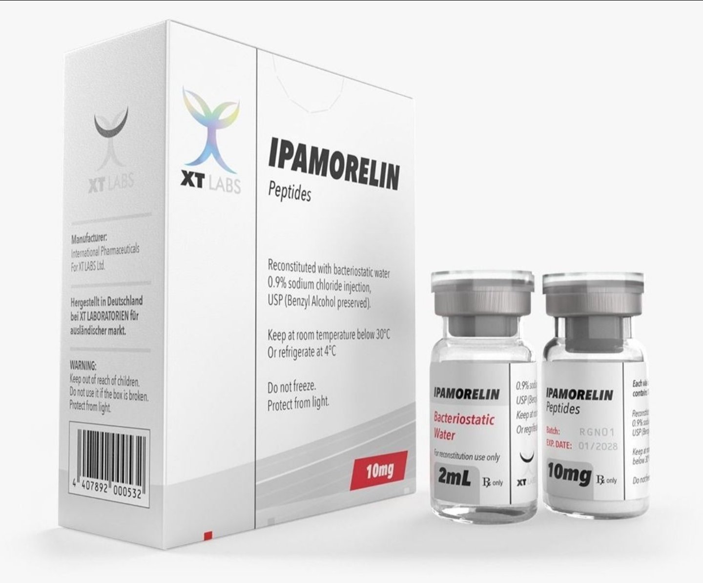 Ipamorelin 10 mg XT Labs péptido grado investigación México